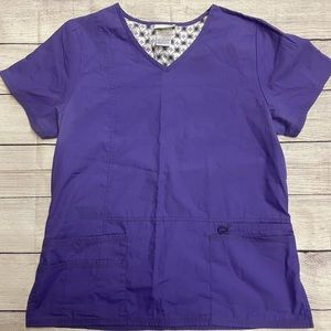 Medium purple scrub star top